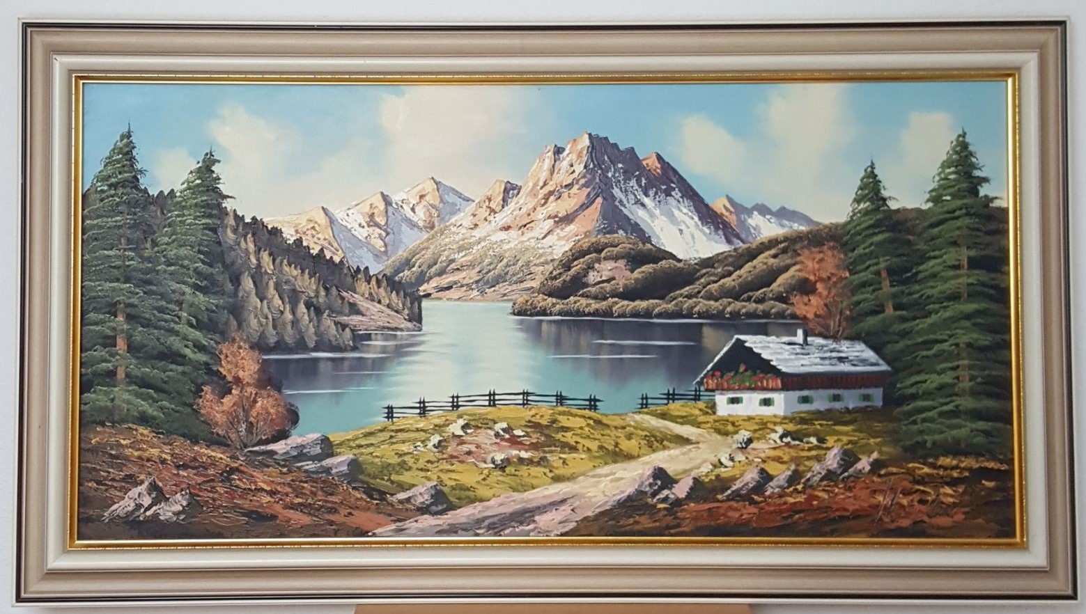 Маслена картина върху платно "Австрийски Алпи"