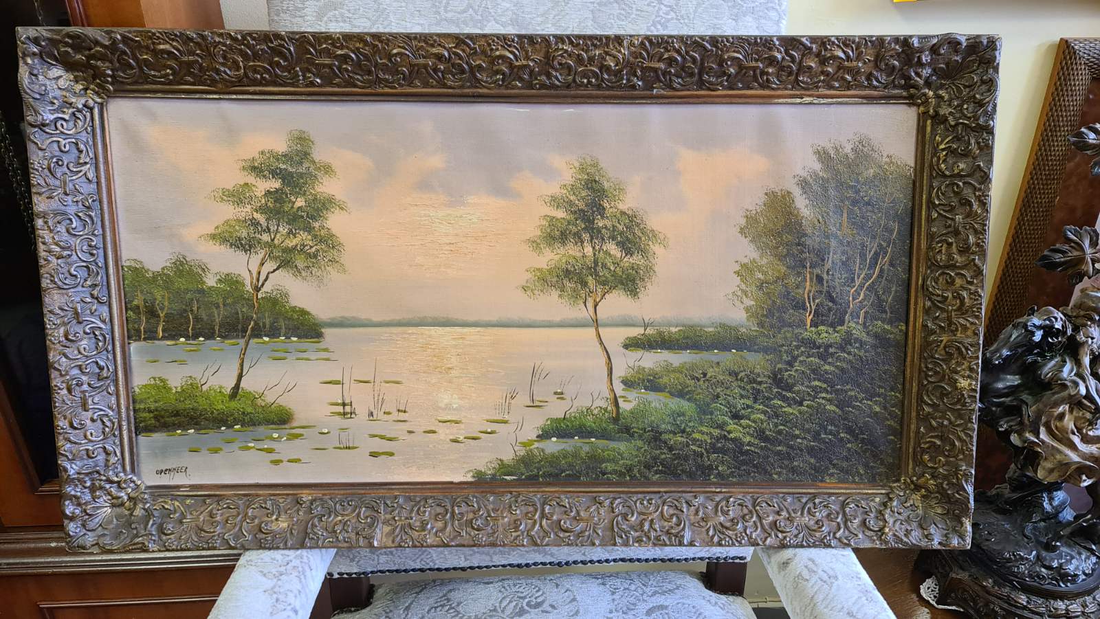 Маслена картина върху платно "Езерото"
