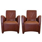 2 броя Кожени кресла в стил Art Deco