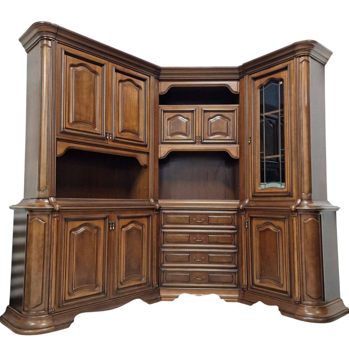 Ъглова библиотека-витрина