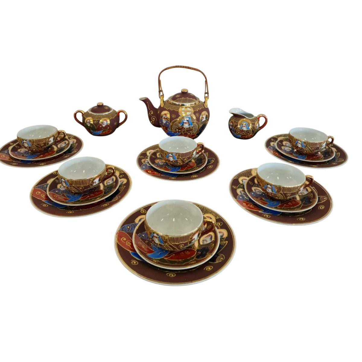 Комплект за чай от фин костен порцелан "Satsuma"