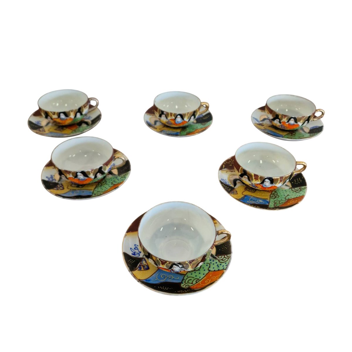 6 броя чаши от фин костен порцелан