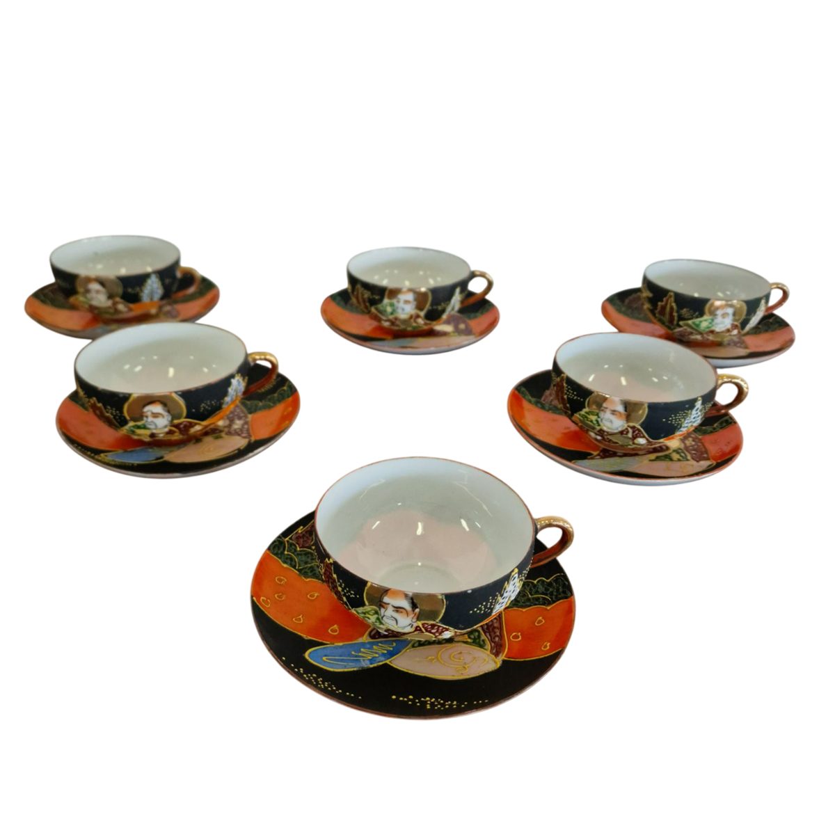 6 броя чаши от японски фин костен порцелан