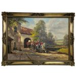 „Off to the Meet“ – маслена картина върху платно