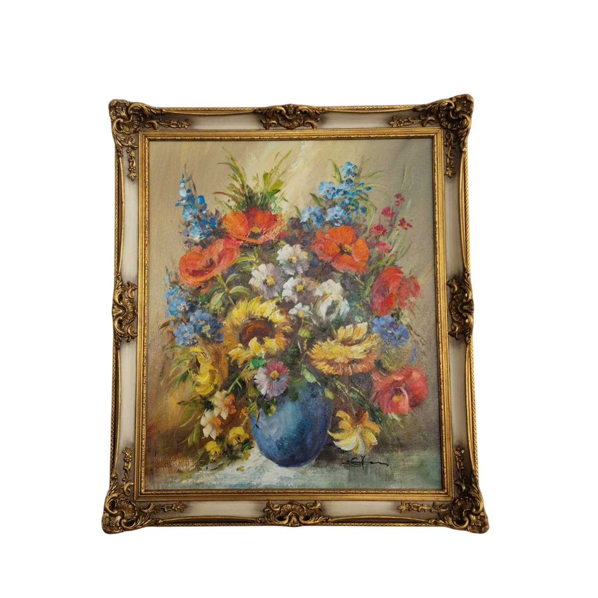 Картина "Натюрморт с цветя"