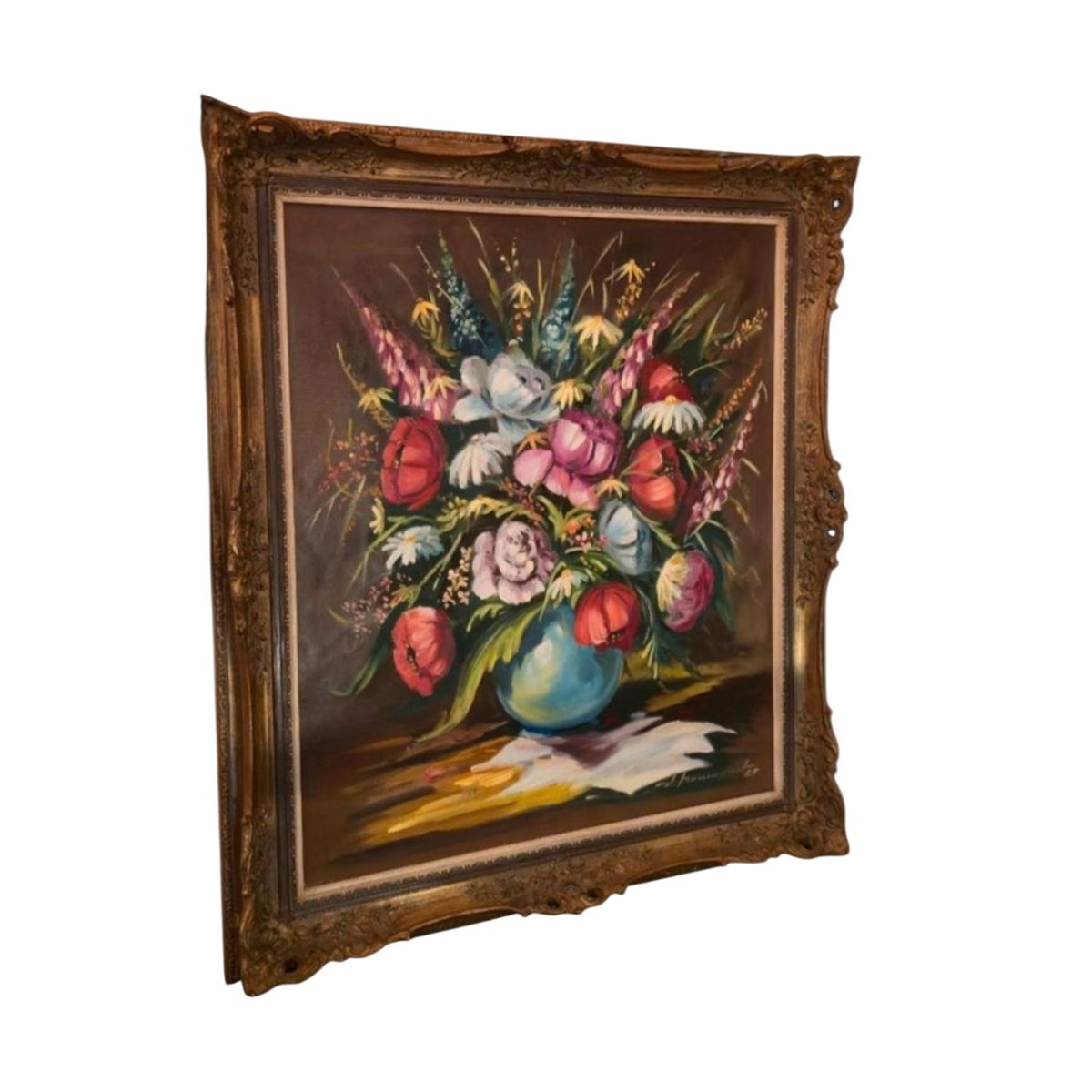 Картина „Натюрморт с букет цветя“ – В. Баумгарт, 1965 г.