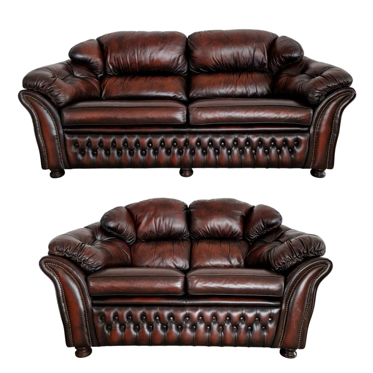 Комплект кожени дивани 3/2 Chesterfield